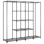 vidaXL Kleiderschrank mit 4 Fächern Grau 175 x 45 x 170 cm vidaXL Kleiderschrank mit 4 Fächern Grau 175 x 45 x 170 cm