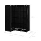 vidaXL Eckkleiderschrank Schwarz 130 x 87 x 169 cm vidaXL Eckkleiderschrank Schwarz 130 x 87 x 169 cm
