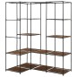 vidaXL Eckkleiderschrank Braun 130 x 87 x 169 cm vidaXL Eckkleiderschrank Braun 130 x 87 x 169 cm