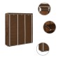 vidaXL Kleiderschrank mit Fächern und Stangen Braun 150x45x175cm Stoff vidaXL Kleiderschrank mit Fächern und Stangen Braun 150x45x175cm Stoff
