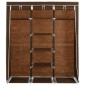 vidaXL Kleiderschrank mit Fächern und Stangen Braun 150x45x175cm Stoff vidaXL Kleiderschrank mit Fächern und Stangen Braun 150x45x175cm Stoff