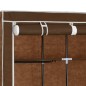 vidaXL Kleiderschrank mit Fächern und Stangen Braun 150x45x175cm Stoff vidaXL Kleiderschrank mit Fächern und Stangen Braun 150x45x175cm Stoff