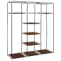 vidaXL Kleiderschrank mit Fächern und Stangen Braun 150x45x175cm Stoff vidaXL Kleiderschrank mit Fächern und Stangen Braun 150x45x175cm Stoff