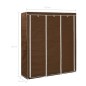 vidaXL Kleiderschrank mit Fächern und Stangen Braun 150x45x175cm Stoff vidaXL Kleiderschrank mit Fächern und Stangen Braun 150x45x175cm Stoff