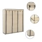 vidaXL Kleiderschrank mit Fächern und Stangen Creme 150x45x175cm Stoff vidaXL Kleiderschrank mit Fächern und Stangen Creme 150x45x175cm Stoff