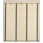 vidaXL Kleiderschrank mit Fächern und Stangen Creme 150x45x175cm Stoff vidaXL Kleiderschrank mit Fächern und Stangen Creme 150x45x175cm Stoff