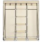 vidaXL Kleiderschrank mit Fächern und Stangen Creme 150x45x175cm Stoff vidaXL Kleiderschrank mit Fächern und Stangen Creme 150x45x175cm Stoff
