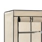 vidaXL Kleiderschrank mit Fächern und Stangen Creme 150x45x175cm Stoff vidaXL Kleiderschrank mit Fächern und Stangen Creme 150x45x175cm Stoff