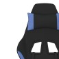 Gaming-Stuhl mit Massage & Fußstütze Schwarz und Blau Stoff Gaming-Stuhl mit Massage & Fußstütze Schwarz und Blau Stoff