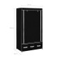 vidaXL Kleiderschrank Schwarz 87 x 49 x 159 cm Stoff vidaXL Kleiderschrank Schwarz 87 x 49 x 159 cm Stoff