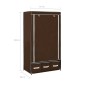 vidaXL Kleiderschrank Braun 87 x 49 x 159 cm Stoff vidaXL Kleiderschrank Braun 87 x 49 x 159 cm Stoff