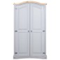 vidaXL Kleiderschrank Mexiko-Stil Kiefernholz 2 Türen Grau vidaXL Kleiderschrank Mexiko-Stil Kiefernholz 2 Türen Grau