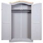 vidaXL Kleiderschrank Mexiko-Stil Kiefernholz 2 Türen Grau vidaXL Kleiderschrank Mexiko-Stil Kiefernholz 2 Türen Grau