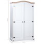 vidaXL Kleiderschrank Mexiko-Stil Kiefernholz 2 Türen Weiß vidaXL Kleiderschrank Mexiko-Stil Kiefernholz 2 Türen Weiß