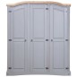 vidaXL Kleiderschrank Mexiko-Stil Kiefernholz 3 Türen Grau vidaXL Kleiderschrank Mexiko-Stil Kiefernholz 3 Türen Grau