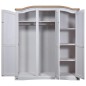 vidaXL Kleiderschrank Mexiko-Stil Kiefernholz 3 Türen Weiß vidaXL Kleiderschrank Mexiko-Stil Kiefernholz 3 Türen Weiß