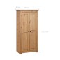 vidaXL Kleiderschrank 80x50x171,5 cm Kiefernholz Panama vidaXL Kleiderschrank 80x50x171,5 cm Kiefernholz Panama