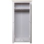 vidaXL Kleiderschrank Weiß 80×50×171,5 cm Kiefer Massiv Panama Serie vidaXL Kleiderschrank Weiß 80×50×171,5 cm Kiefer Massiv Panama Serie