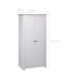 vidaXL Kleiderschrank Weiß 80×50×171,5 cm Kiefer Massiv Panama Serie vidaXL Kleiderschrank Weiß 80×50×171,5 cm Kiefer Massiv Panama Serie