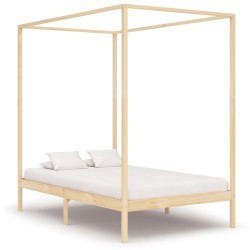 vidaXL Himmelbett-Gestell Massivholz Kiefer 140 x 200 cm