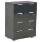 vidaXL Sideboard Hochglanz-Schwarz 60x35x80 cm Holzwerkstoff vidaXL Sideboard Hochglanz-Schwarz 60x35x80 cm Holzwerkstoff