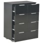 vidaXL Sideboard Hochglanz-Schwarz 60x35x80 cm Holzwerkstoff vidaXL Sideboard Hochglanz-Schwarz 60x35x80 cm Holzwerkstoff