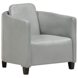 vidaXL Sessel Grau Echtleder