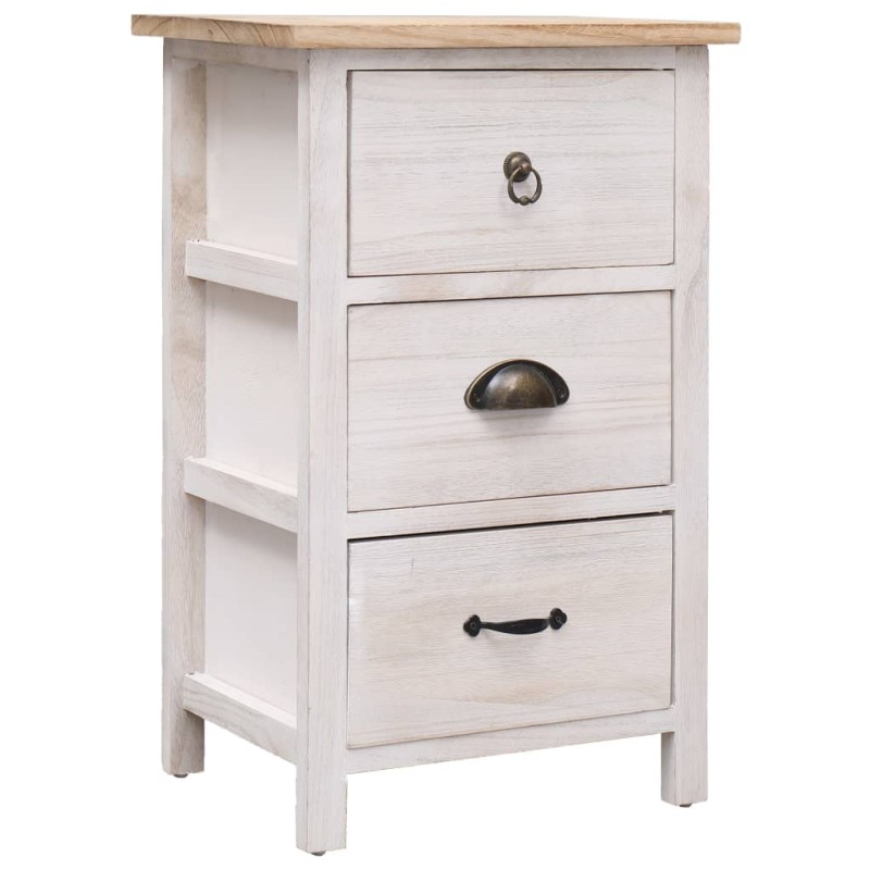 vidaXL Beistellschrank 35x25x57 cm Massivholz Paulownia vidaXL Beistellschrank 35x25x57 cm Massivholz Paulownia