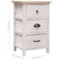 vidaXL Beistellschrank 35x25x57 cm Massivholz Paulownia vidaXL Beistellschrank 35x25x57 cm Massivholz Paulownia