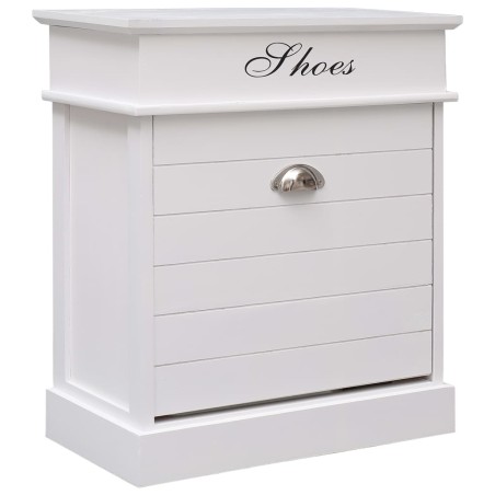 vidaXL Schuhschrank Weiß 50 x 28 x 58 cm Paulownia Holz