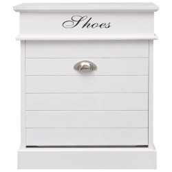 vidaXL Schuhschrank Weiß 50 x 28 x 58 cm Paulownia Holz