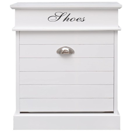 vidaXL Schuhschrank Weiß 50 x 28 x 58 cm Paulownia Holz