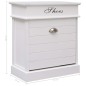 vidaXL Schuhschrank Weiß 50 x 28 x 58 cm Paulownia Holz vidaXL Schuhschrank Weiß 50 x 28 x 58 cm Paulownia Holz