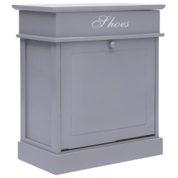 vidaXL Schuhschrank Grau 50 x 28 x 58 cm Paulownia Holz