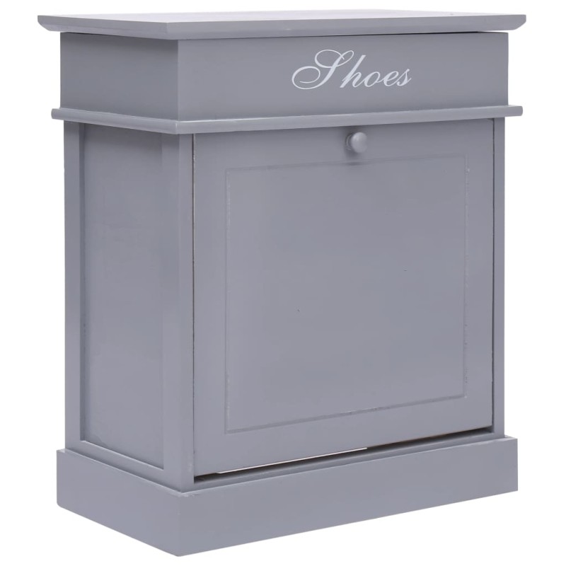 vidaXL Schuhschrank Grau 50 x 28 x 58 cm Paulownia Holz vidaXL Schuhschrank Grau 50 x 28 x 58 cm Paulownia Holz