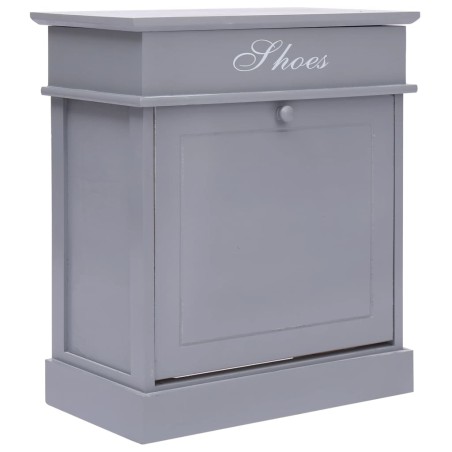 vidaXL Schuhschrank Grau 50 x 28 x 58 cm Paulownia Holz