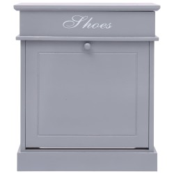 vidaXL Schuhschrank Grau 50 x 28 x 58 cm Paulownia Holz