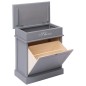 vidaXL Schuhschrank Grau 50 x 28 x 58 cm Paulownia Holz vidaXL Schuhschrank Grau 50 x 28 x 58 cm Paulownia Holz