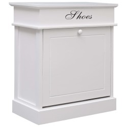 vidaXL Schuhschrank Weiß 50 x 28 x 58 cm Paulownia Holz