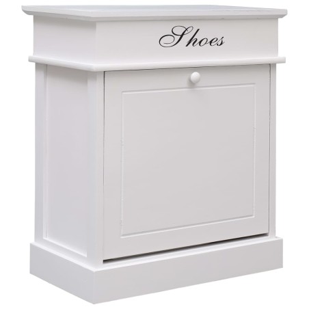 vidaXL Schuhschrank Weiß 50 x 28 x 58 cm Paulownia Holz