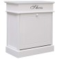vidaXL Schuhschrank Weiß 50 x 28 x 58 cm Paulownia Holz vidaXL Schuhschrank Weiß 50 x 28 x 58 cm Paulownia Holz