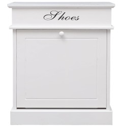vidaXL Schuhschrank Weiß 50 x 28 x 58 cm Paulownia Holz