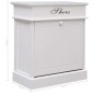 vidaXL Schuhschrank Weiß 50 x 28 x 58 cm Paulownia Holz vidaXL Schuhschrank Weiß 50 x 28 x 58 cm Paulownia Holz