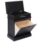 vidaXL Schuhschrank Schwarz 50 x 28 x 58 cm Paulownia Holz vidaXL Schuhschrank Schwarz 50 x 28 x 58 cm Paulownia Holz