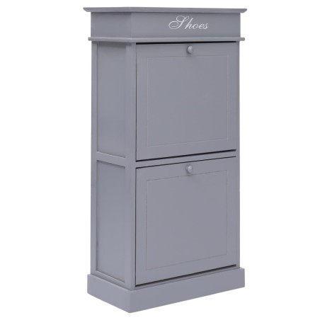 vidaXL Schuhschrank Grau 50 x 28 x 98 cm Paulownia Holz