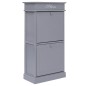 vidaXL Schuhschrank Grau 50 x 28 x 98 cm Paulownia Holz vidaXL Schuhschrank Grau 50 x 28 x 98 cm Paulownia Holz