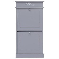 vidaXL Schuhschrank Grau 50 x 28 x 98 cm Paulownia Holz