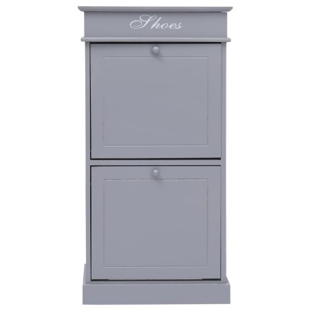 vidaXL Schuhschrank Grau 50 x 28 x 98 cm Paulownia Holz