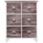 vidaXL Beistellschrank 6 Schubladen Braun 60x30x75cm Paulownia Holz vidaXL Beistellschrank 6 Schubladen Braun 60x30x75cm Paulownia Holz