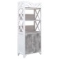 vidaXL Badezimmerschrank Weiß und Grau 46x24x116 cm Paulownia Holz vidaXL Badezimmerschrank Weiß und Grau 46x24x116 cm Paulownia Holz